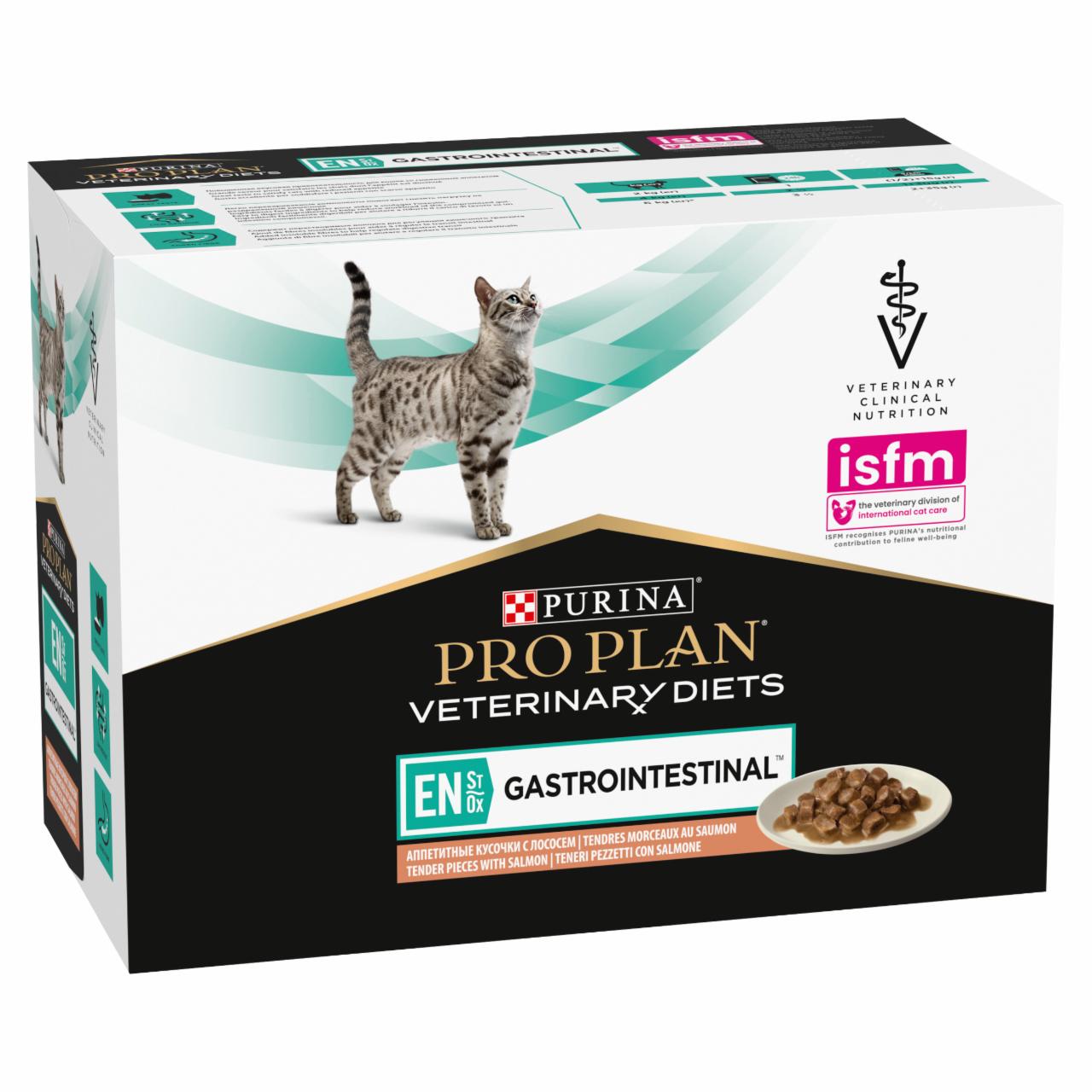 Zdjęcia - PRO PLAN Veterinary Diets Feline EN St/Ox Gastrointestinal Karma mokra dla kota z łososiem 10 x 85 g