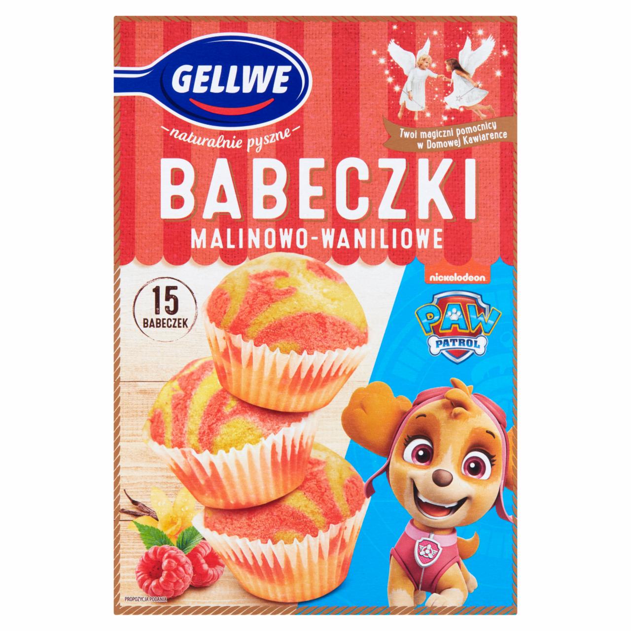 Zdjęcia - GELLWE Babeczki malinowo-waniliowe mieszanka do wypieku 238 g