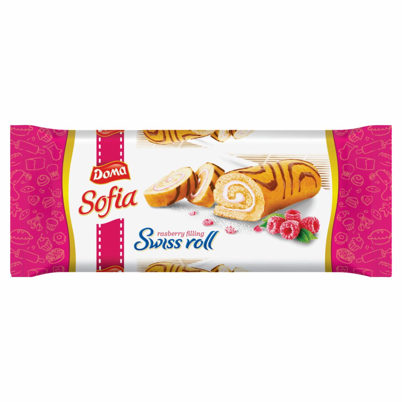 Zdjęcia - Doma Sofia Rolada z ciasta biszkoptowego z nadzieniem malinowym 200 g