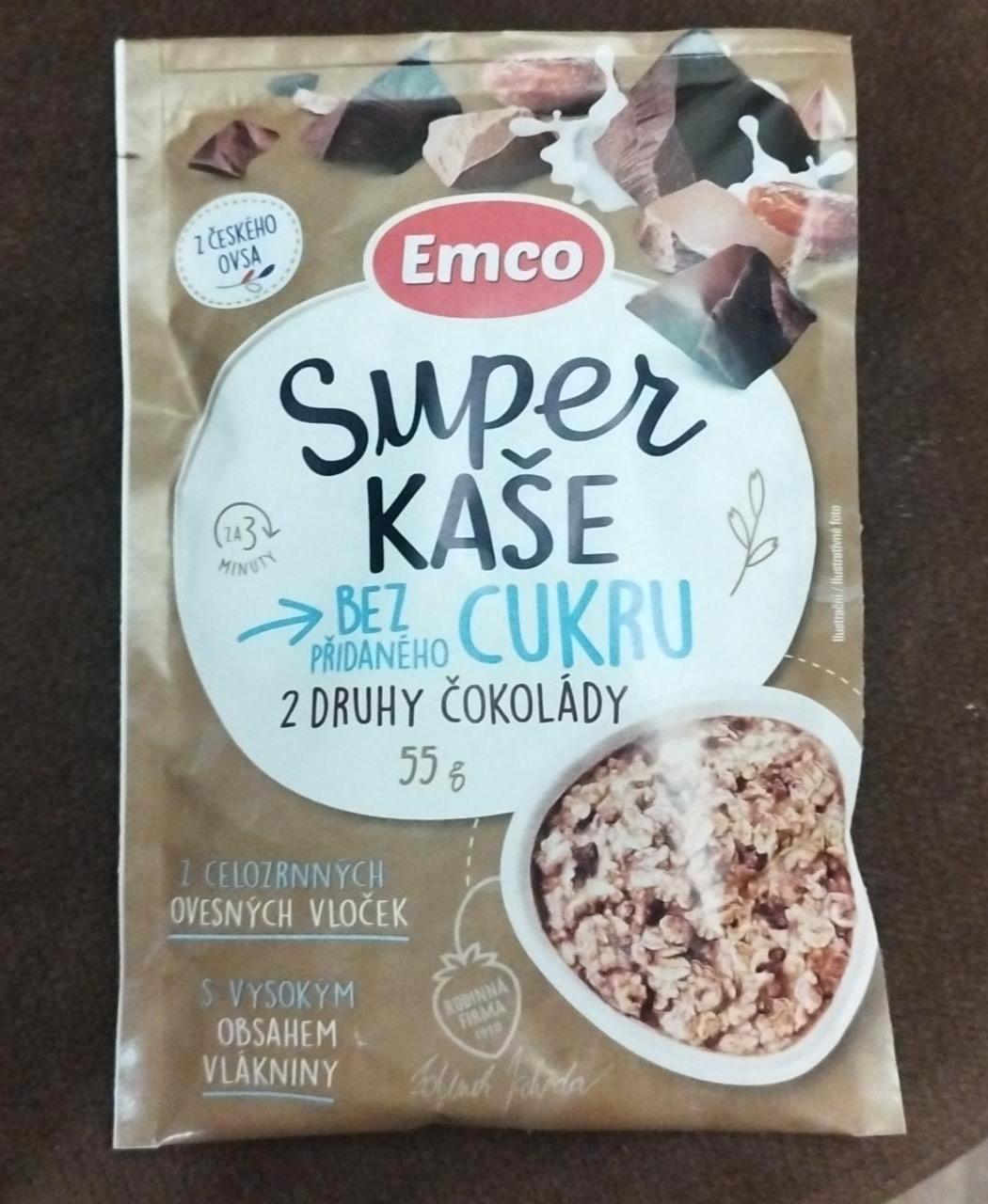 Zdjęcia - Super kaše bez přidaného cukru 2 druhy čokolády Emco