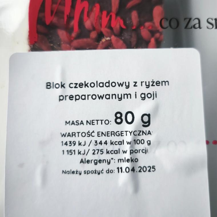 Zdjęcia - Blok czekoladowy z ryżem preparowanym i goji Maczfit