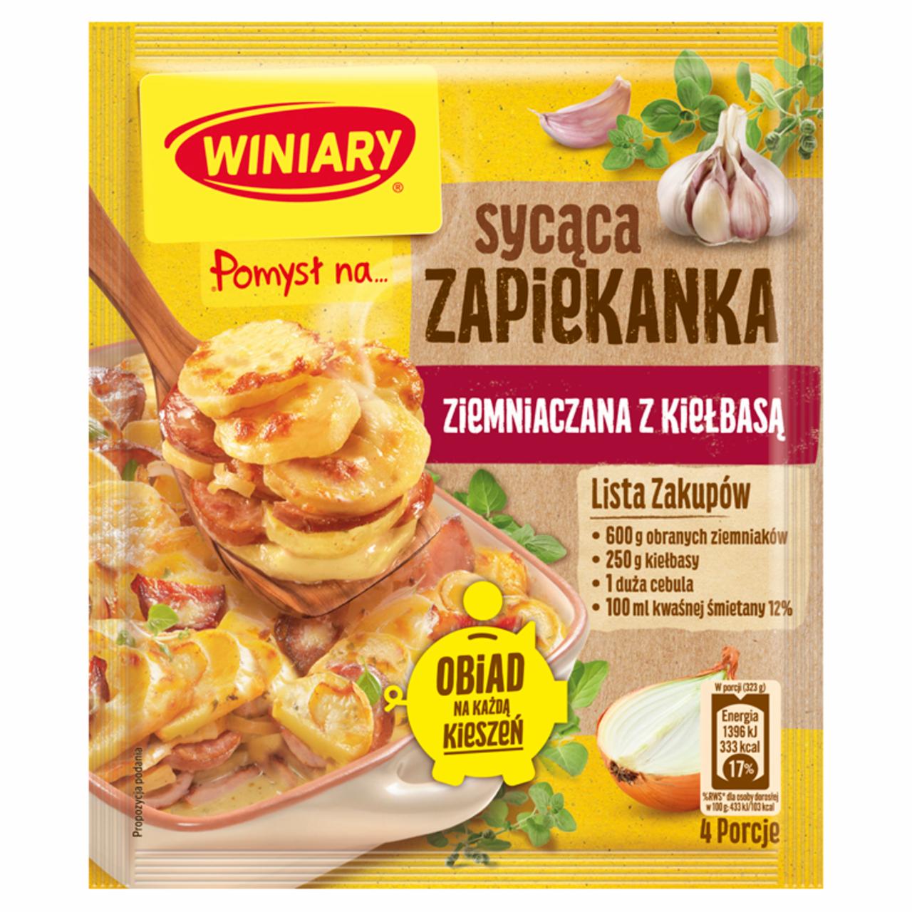 Zdjęcia - Winiary Pomysł na... Sycąca zapiekanka ziemniaczana z kiełbasą 41 g