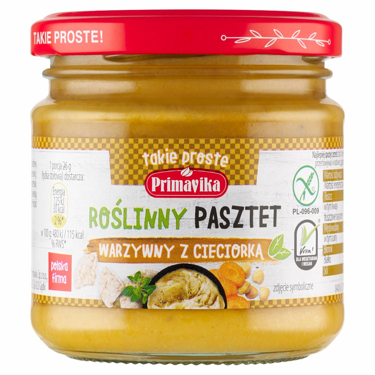 Zdjęcia - Primavika Roślinny pasztet warzywny z cieciorką 160 g