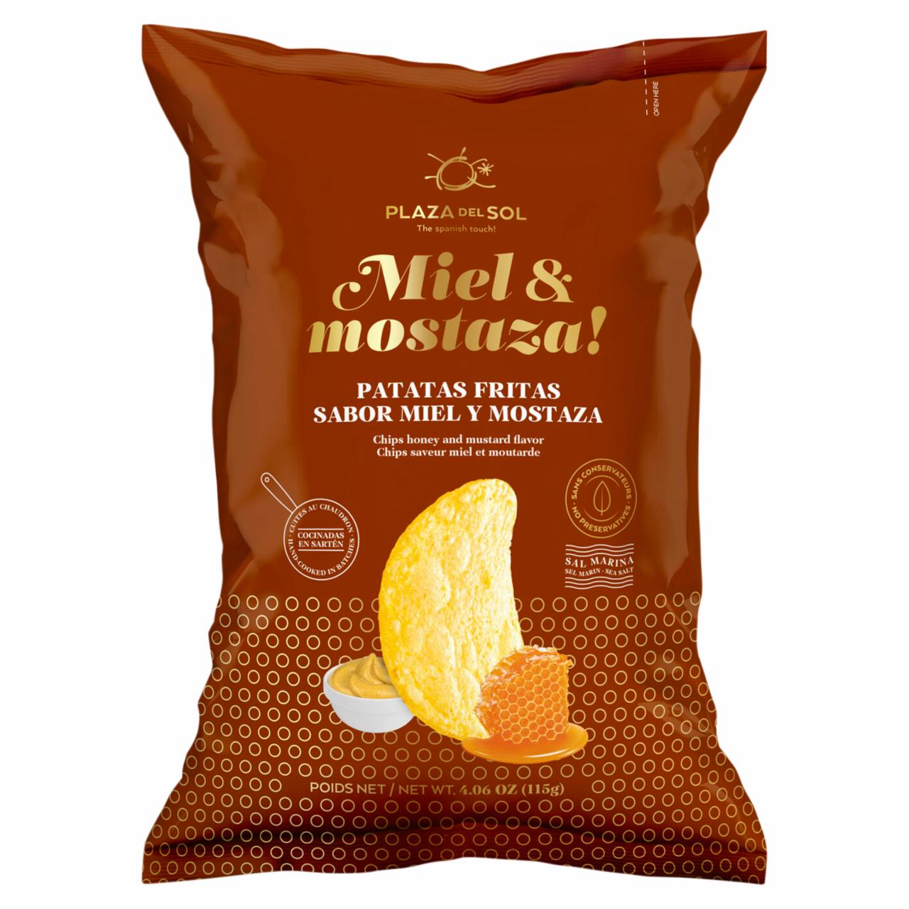 Zdjęcia - Plaza Del Sol Chipsy ziemniaczane o smaku miodu i musztardy 115 g