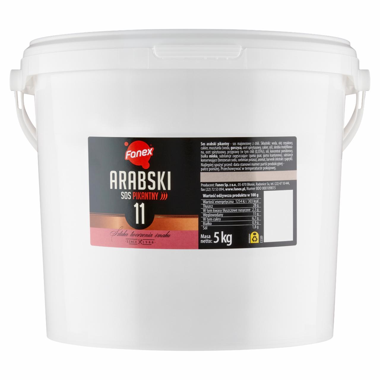 Zdjęcia - Fanex Sos arabski pikantny 5 kg
