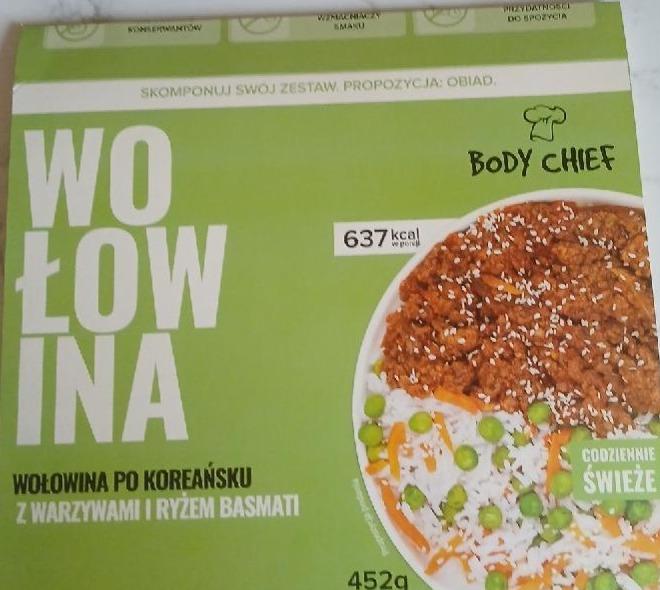 Zdjęcia - Wołowina po koreańsku z warzywami i ryżem basmati Body chief