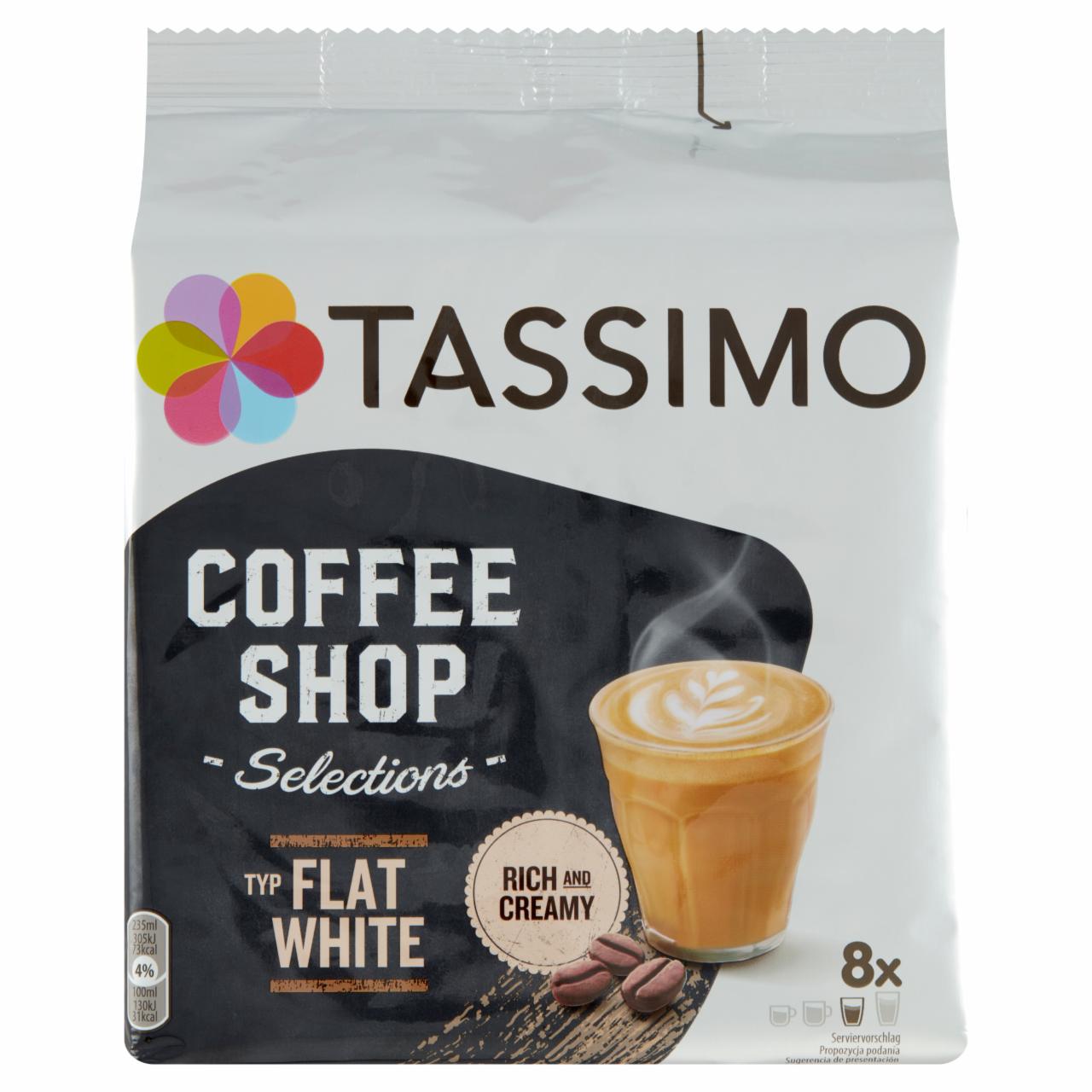 Zdjęcia - Tassimo Coffee Shop Selections Flat White Kawa mielona 8 sztuk i śmietanka 8 sztuk 220 g
