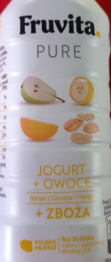 Zdjęcia - Jogurt pitny banan gruszka mango zboża pure Fruvita