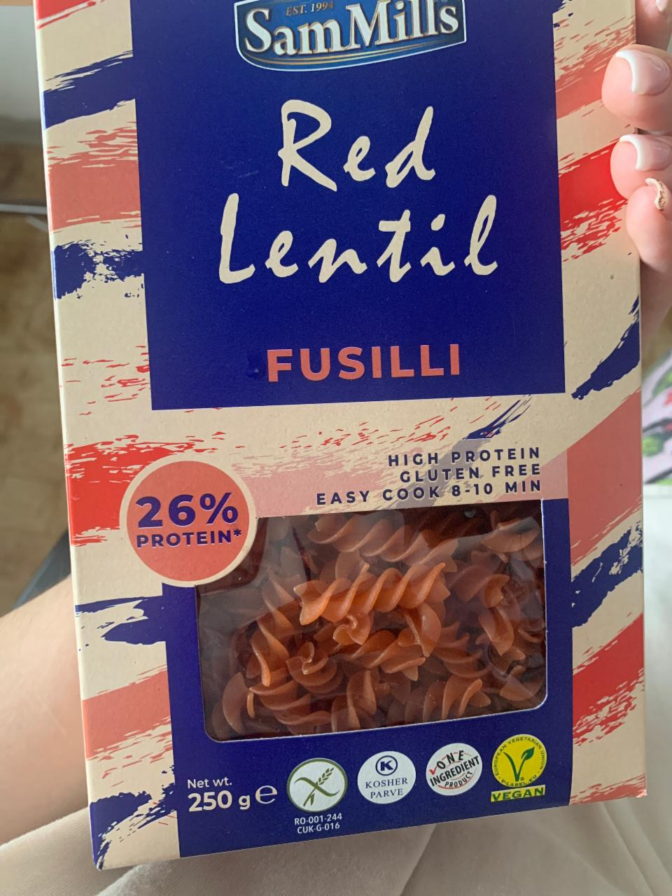 Zdjęcia - Red Lentil Fusilli Sam Mills