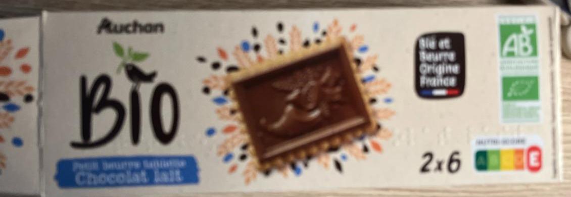 Zdjęcia - Bio petit beurre tablette chocolat lait Auchan