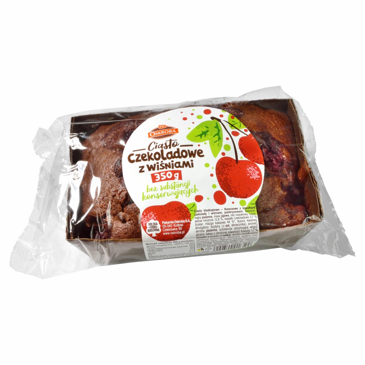 Zdjęcia - Oskroba Ciasto czekoladowe z wiśniami 350 g
