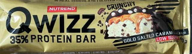 Zdjęcia - Nutrend Qwizz 35% protein bar gold salted caramel flavour 60g