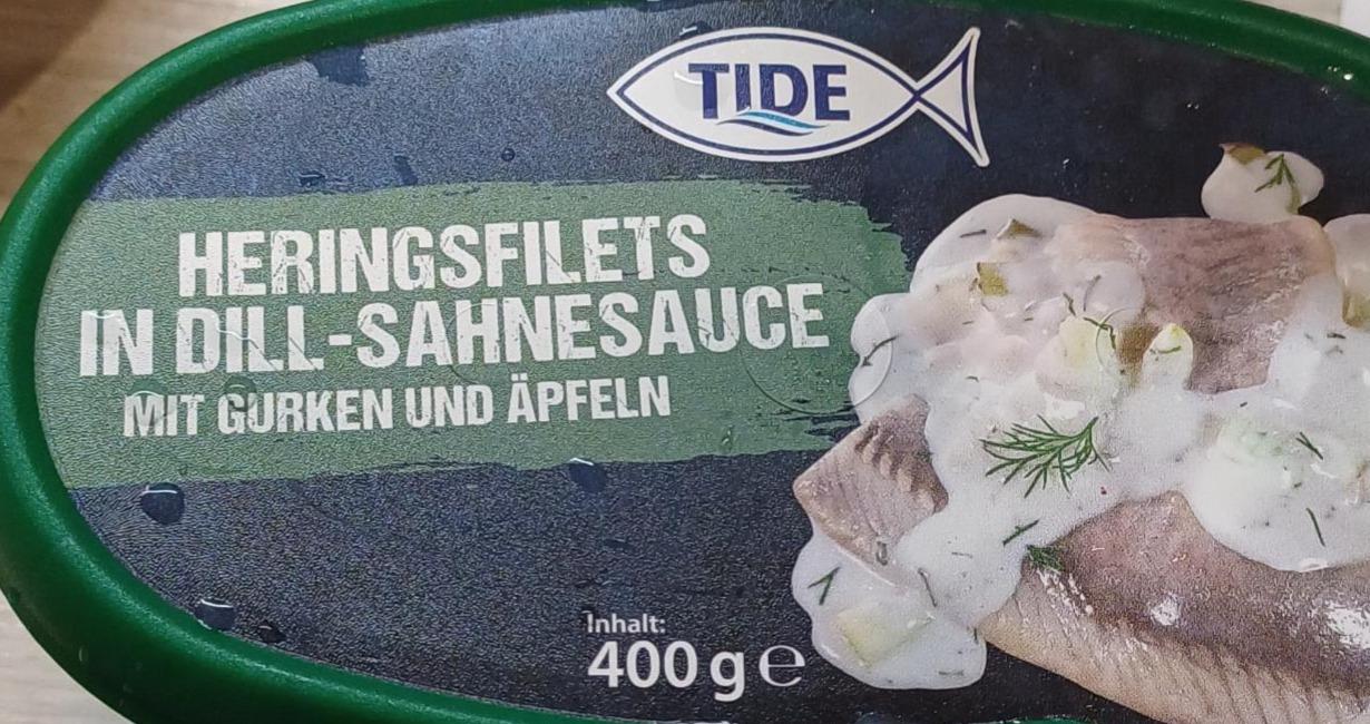 Zdjęcia - Heringsfilets in sahnesauce mit gurken und äpfeln Tide