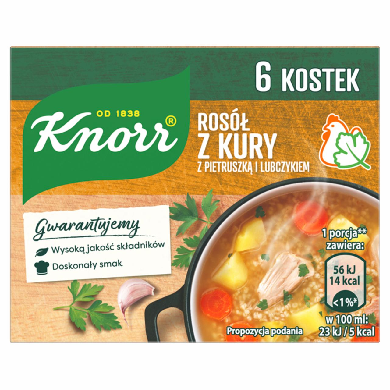 Zdjęcia - Knorr Rosół z kury z pietruszką i lubczykiem 60 g (6 x 10 g)