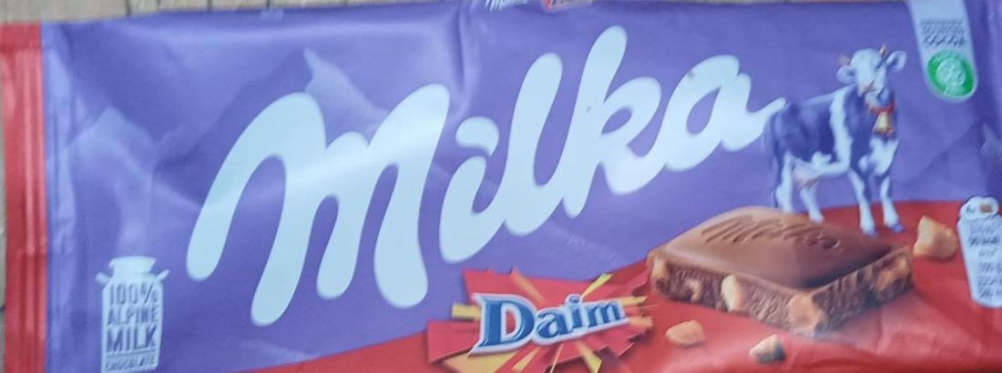 Zdjęcia - Milka Daim Czekolada mleczna 100 g