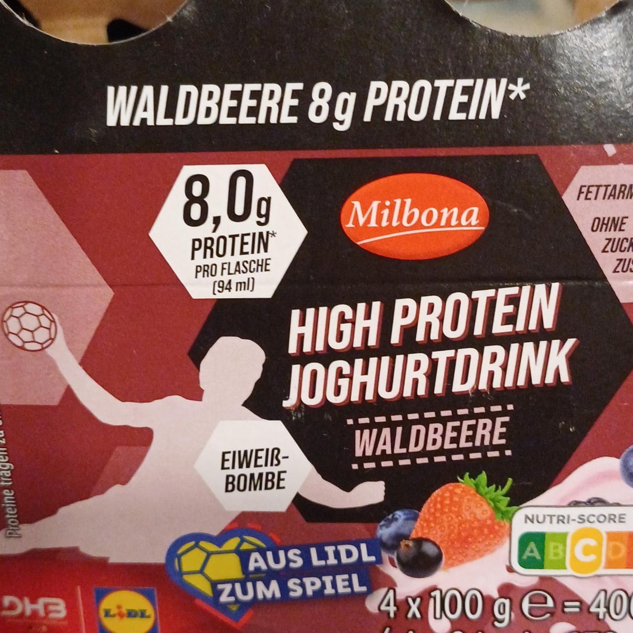 Zdjęcia - High protein joghurtdrink waldbeere Milbona