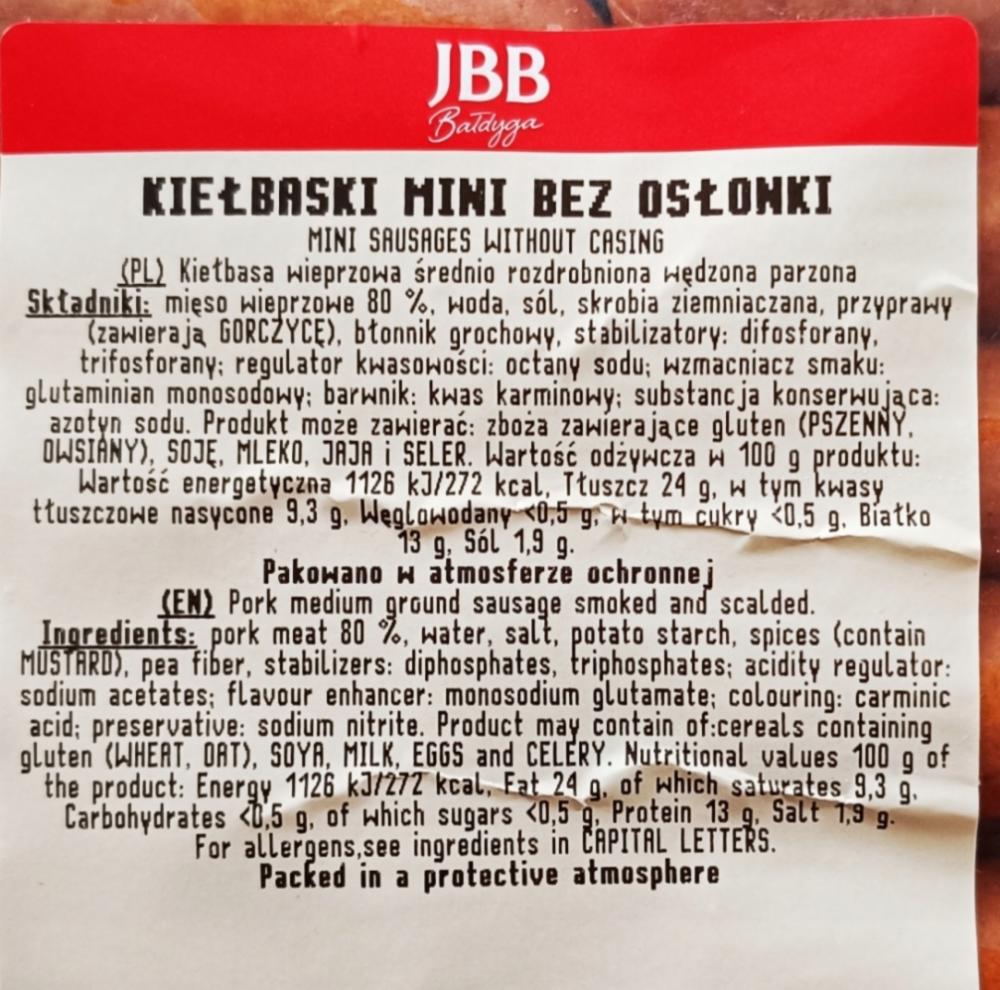 Zdjęcia - Kiełbaski mini bez osłonki JBB Bałdyga