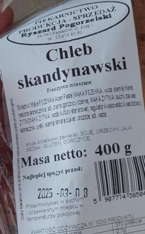 Zdjęcia - Chleb skandynawski Piekarnictwo Pogorzelski