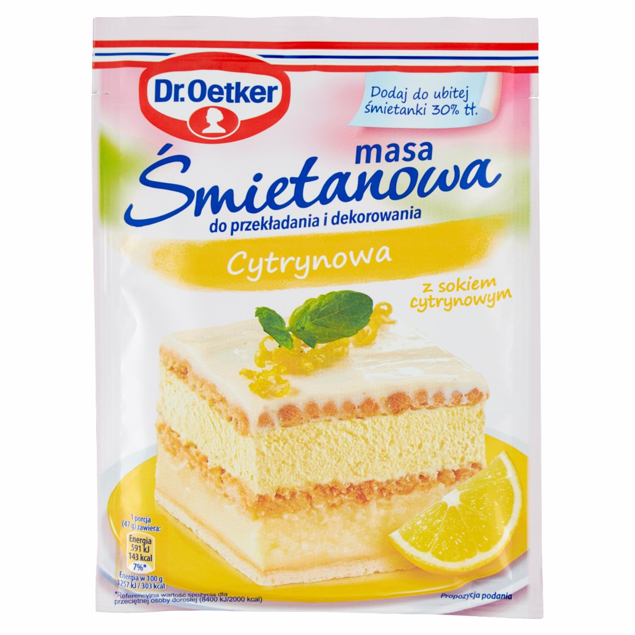 Zdjęcia - Dr. Oetker Masa śmietanowa cytrynowa 70 g