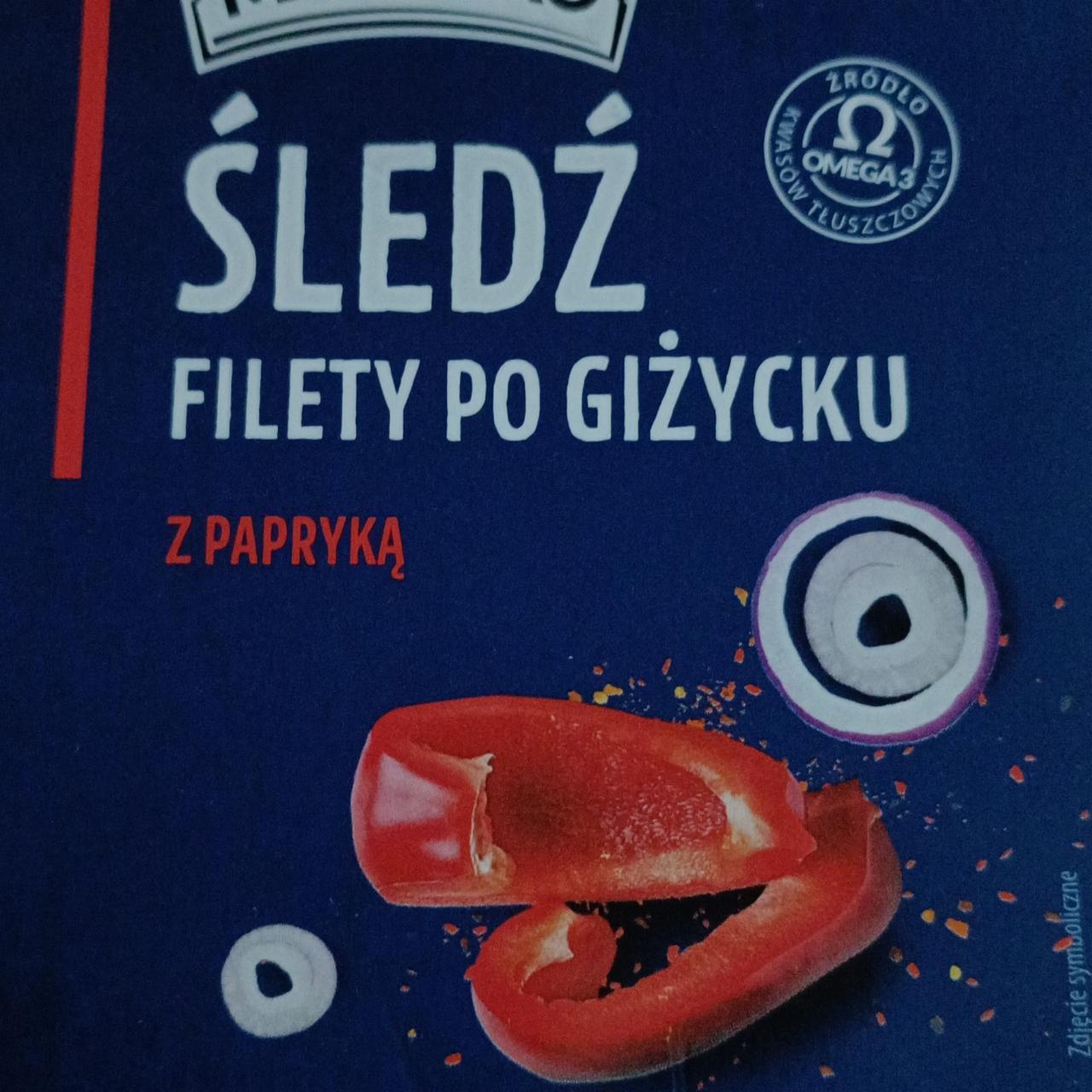 Zdjęcia - Śledź filety po giżycku z papryka Biedronka