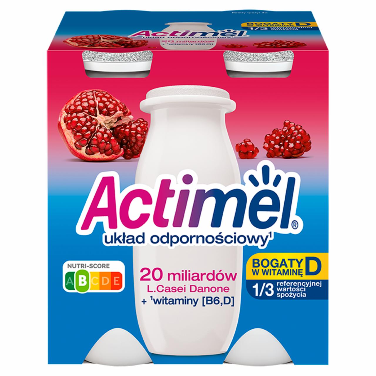 Zdjęcia - Actimel Napój jogurtowy o smaku owocu granatu 400 g (4 x 100 g)