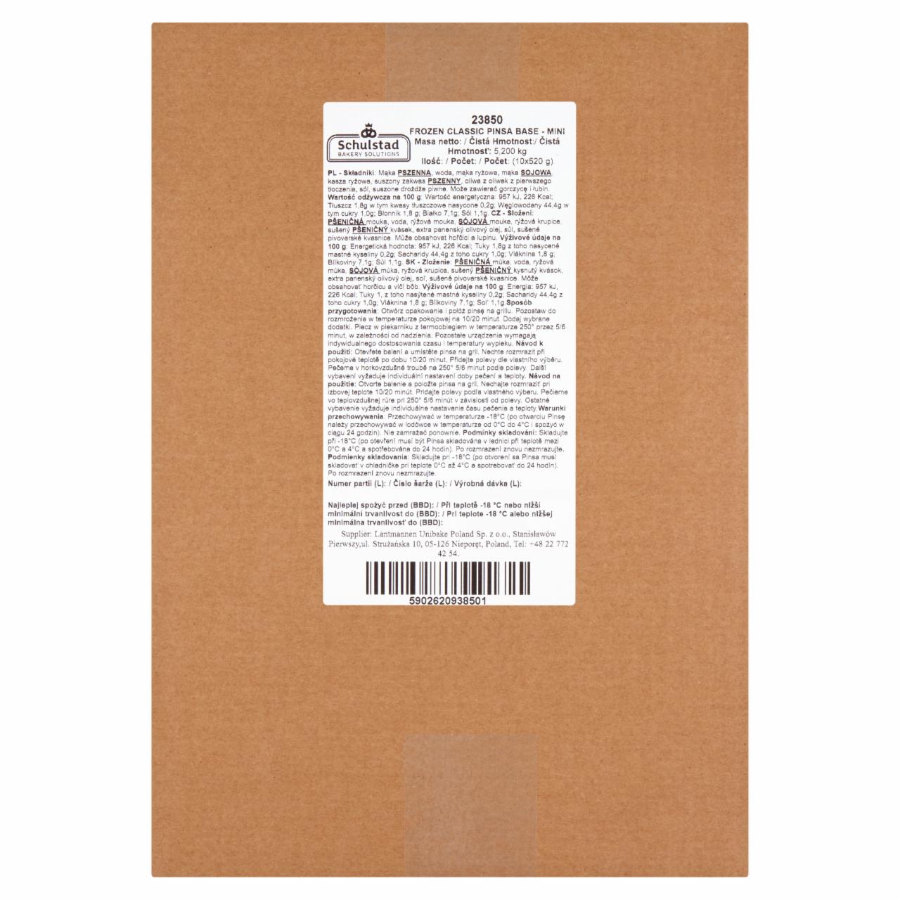 Zdjęcia - Schulstad Bakery Solutions Pinsa Mini Produkt piekarniczy 5,200 kg (10 x 520 g)