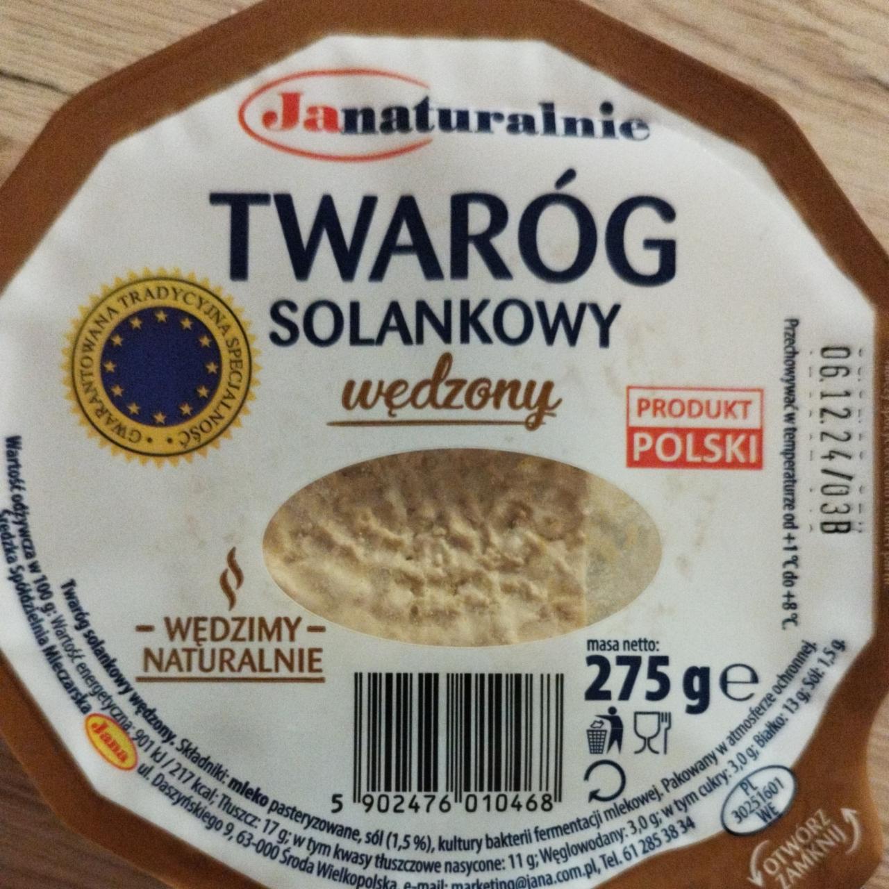 Zdjęcia - Twaróg solankowy wędzony Janaturalnie Jana