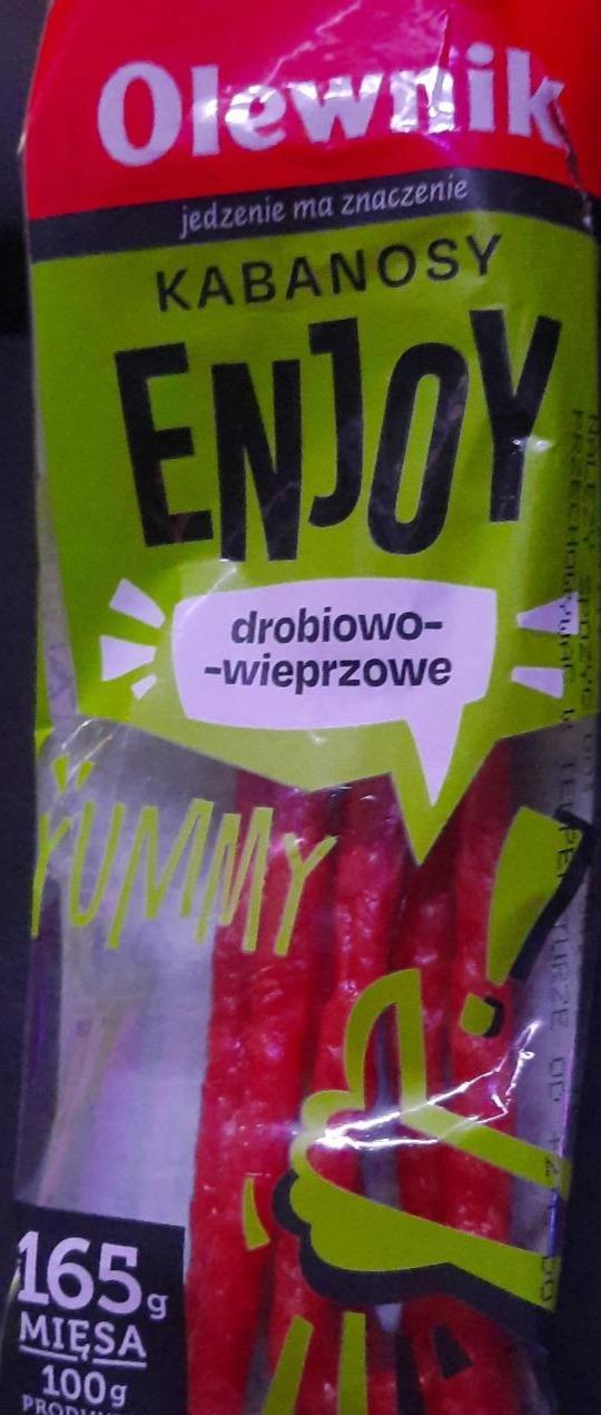 Zdjęcia - Olewnik Kabanosy enjoy drobiowo-wieprzowe 90 g