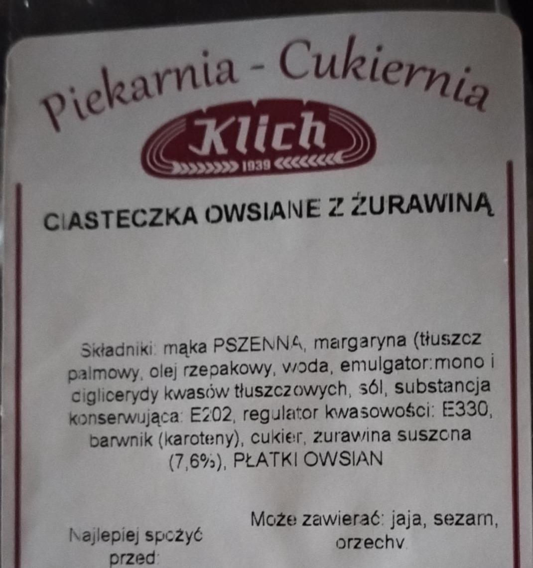 Zdjęcia - Ciasteczka owsiane z żurawiną Klich