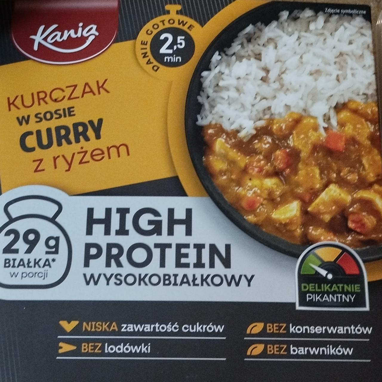 Zdjęcia - Kurczak w sosie curry z ryżem high protein Kania