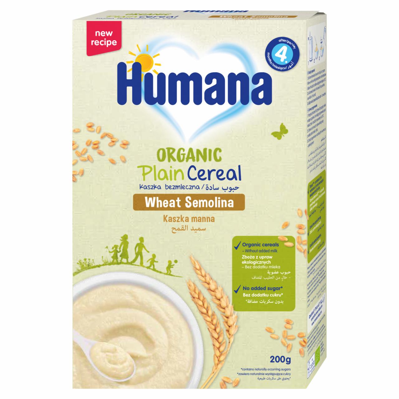 Zdjęcia - Humana Organic Kaszka bezmleczna kaszka manna po 4. miesiącu 200 g 