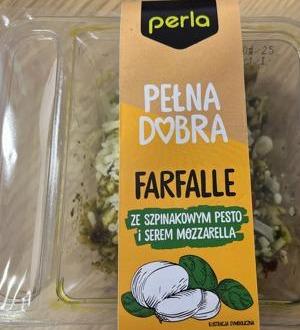 Zdjęcia - Pełna dobra farfalle ze szpinakowym pesto i serem mozzarella Perla