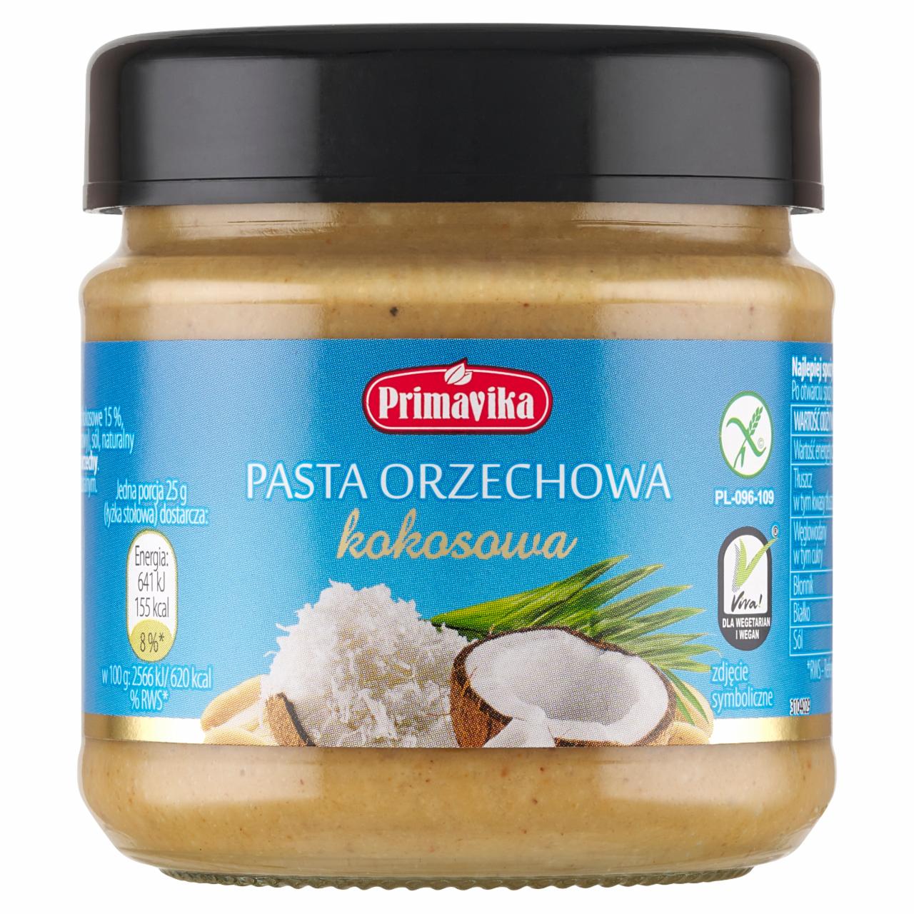 Zdjęcia - Primavika Pasta orzechowa kokosowa 190 g