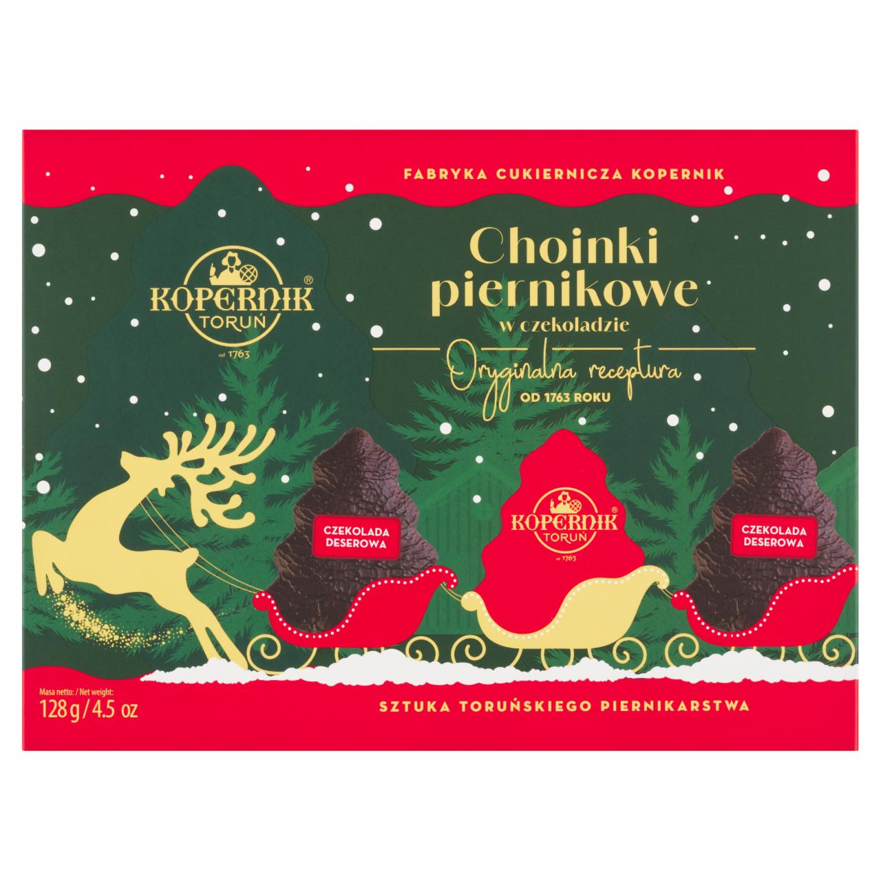 Zdjęcia - Kopernik Choinki piernikowe w czekoladzie 128 g