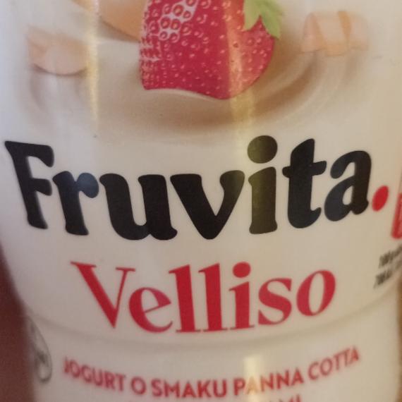 Zdjęcia - Velliso jogurt o smaku panna cotta z truskawkami FruVita