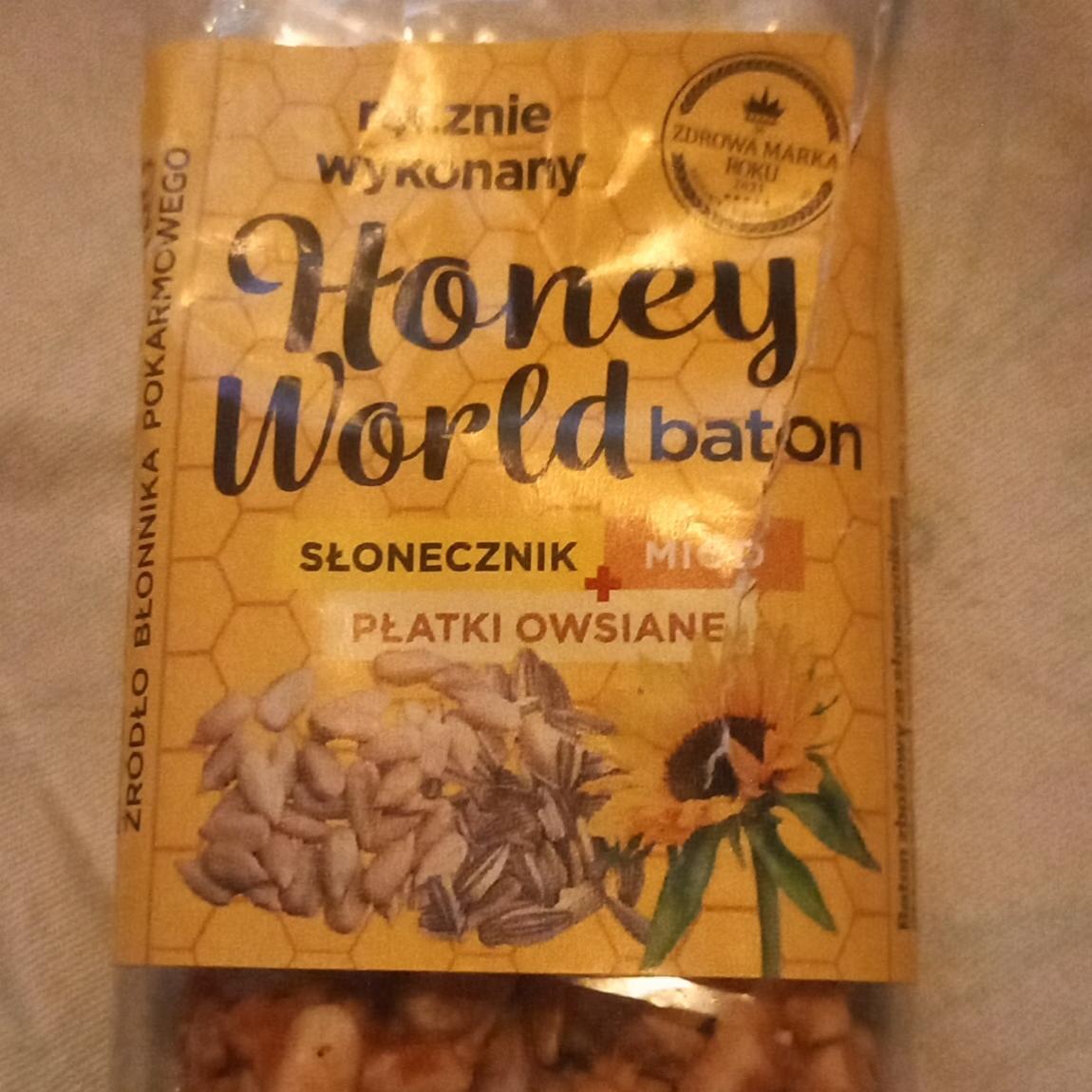 Zdjęcia - Baton słonecznik miód płatki owsiane Honey World