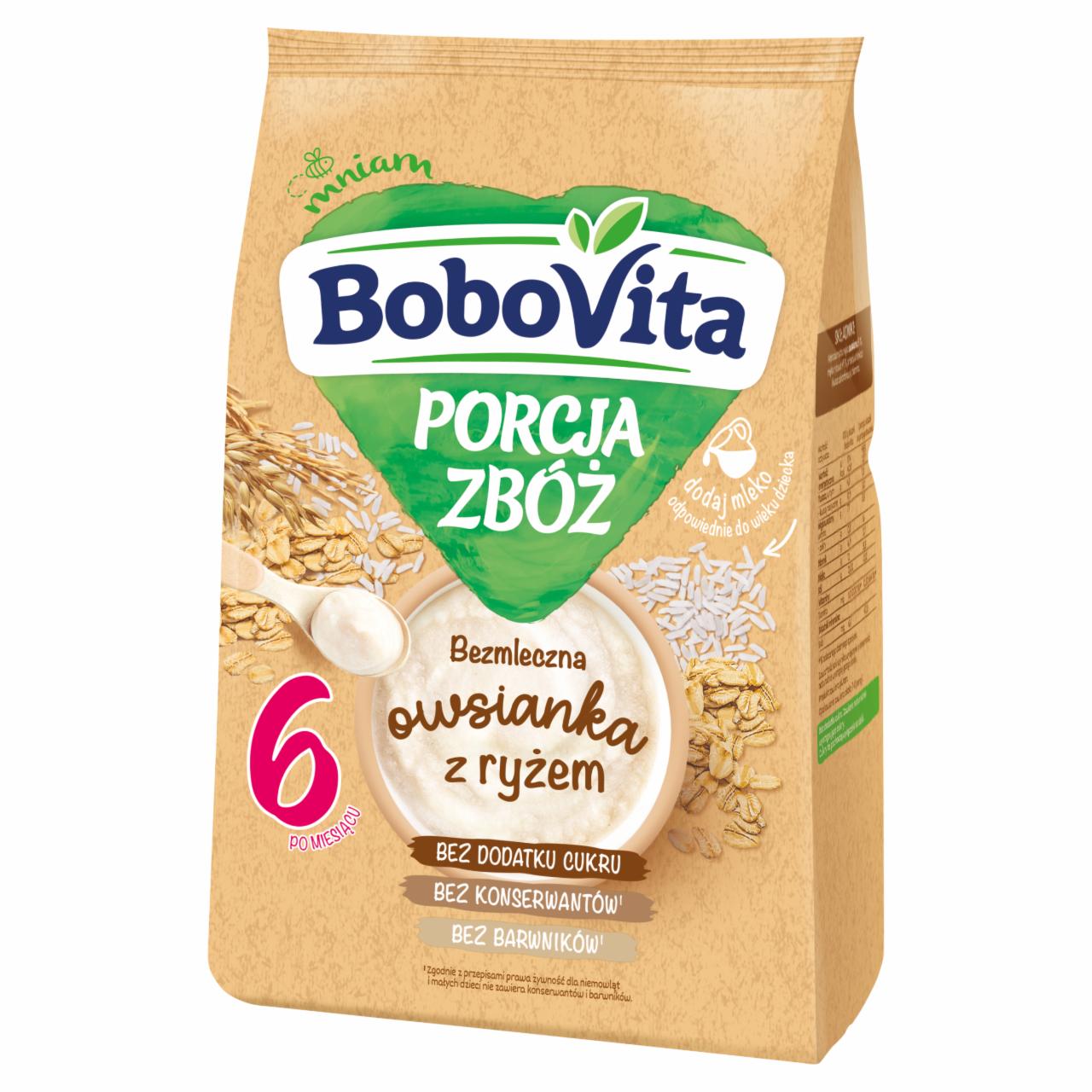 Zdjęcia - BoboVita Porcja zbóż Owsianka bezmleczna z ryżem po 6 miesiącu 170 g