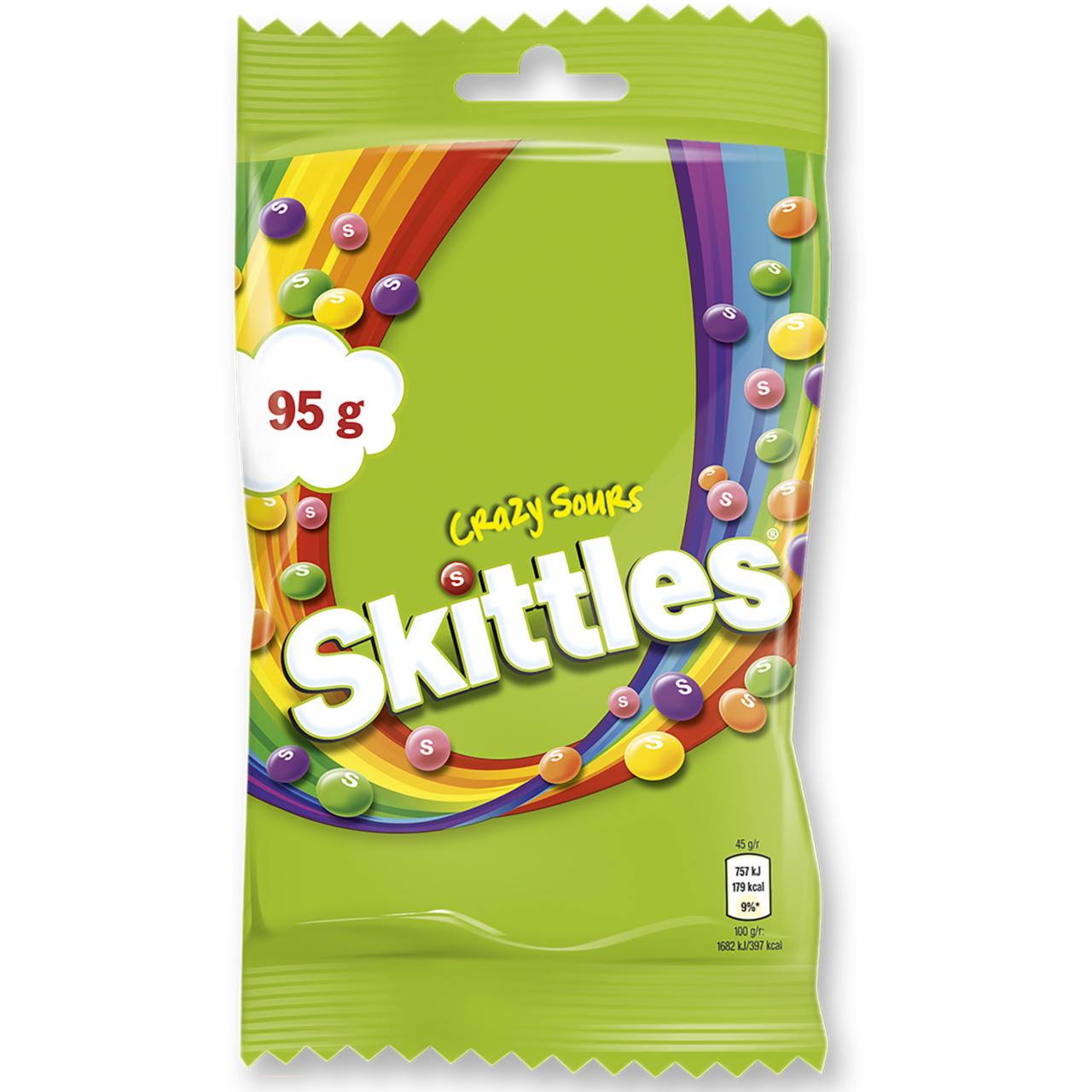 Zdjęcia - Skittles Crazy Sours Cukierki do żucia 95 g