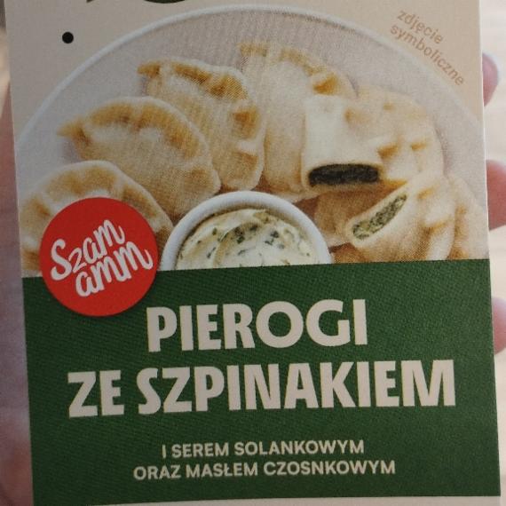 Zdjęcia - Pierogi ze szpinakiem i serem solankowym oraz masłem czosnkowym Szam amm
