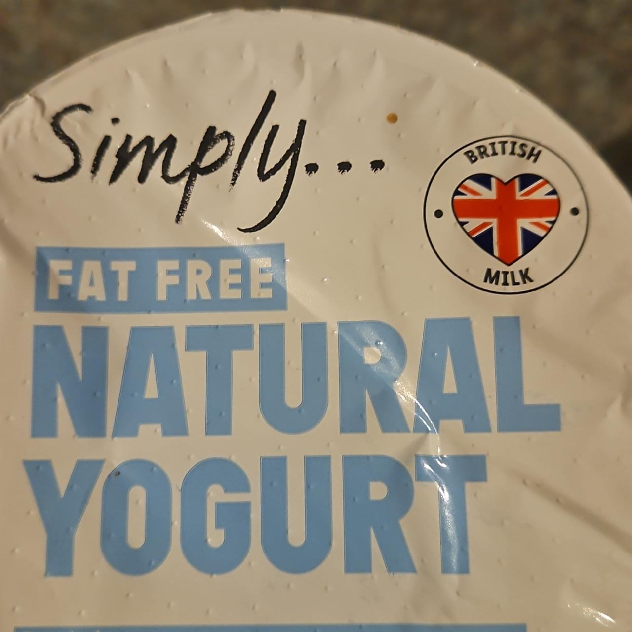 Zdjęcia - Fat free natural yogurt Simply