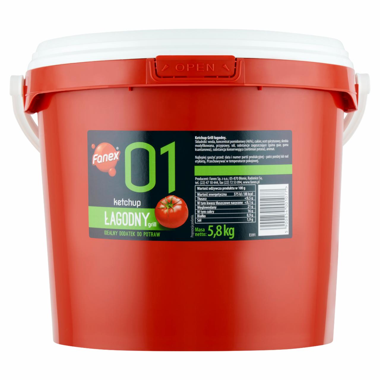 Zdjęcia - Fanex Ketchup łagodny grill 5,8 kg