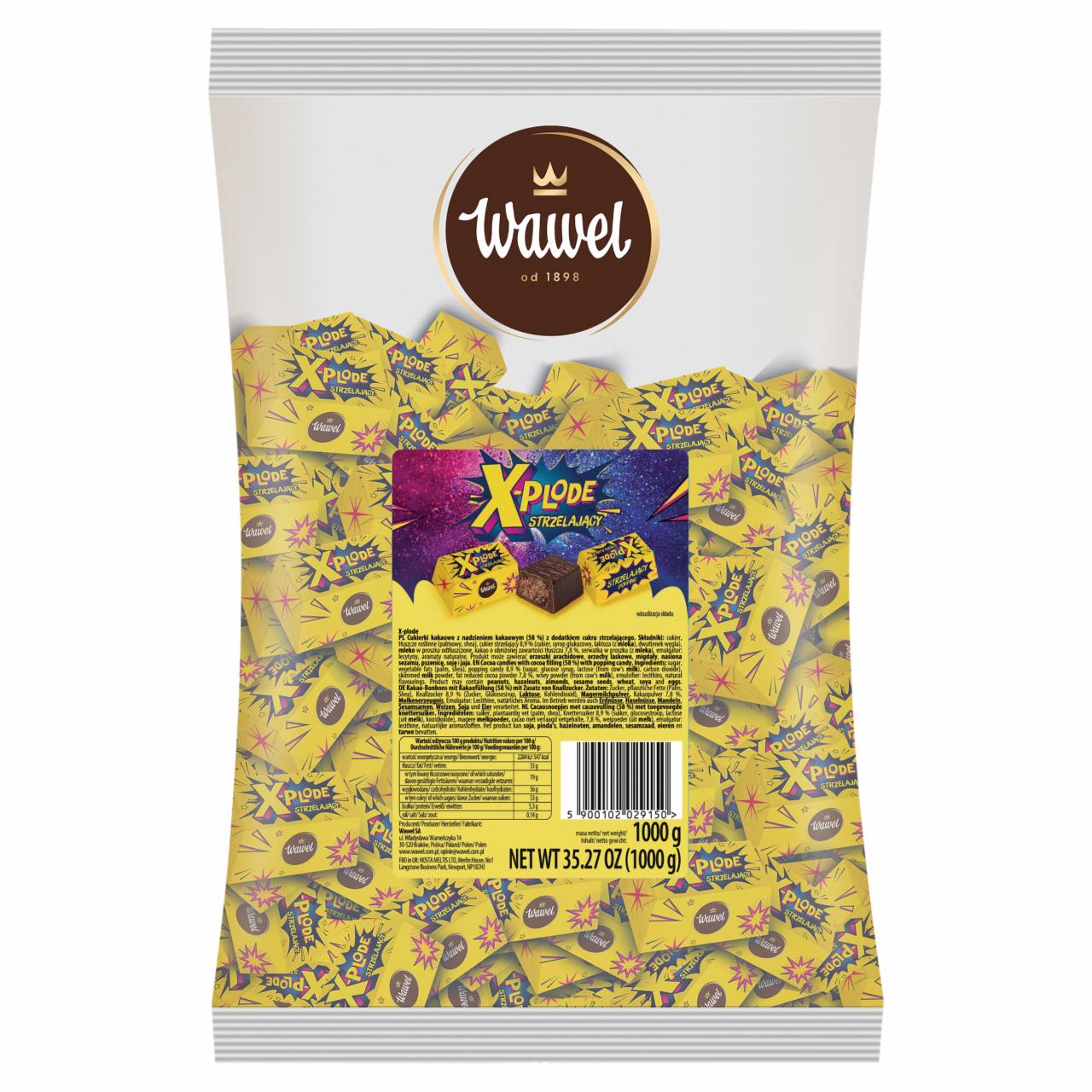 Zdjęcia - Wawel X-Plode Strzelający Cukierki kakaowe z nadzieniem kakaowym 1000 g