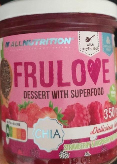 Zdjęcia - Frulove dessert with superfood Chia Strawberry & Raspberry Allnutrition