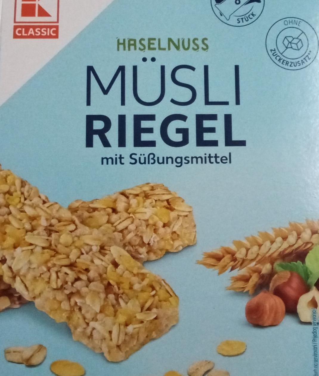 Zdjęcia - Müsli riegel mit süßungsmittel haselnuss K-Classic