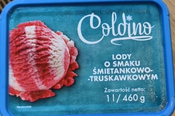 Zdjęcia - Lody o smaku śmietankowo truskawkowym Coldino