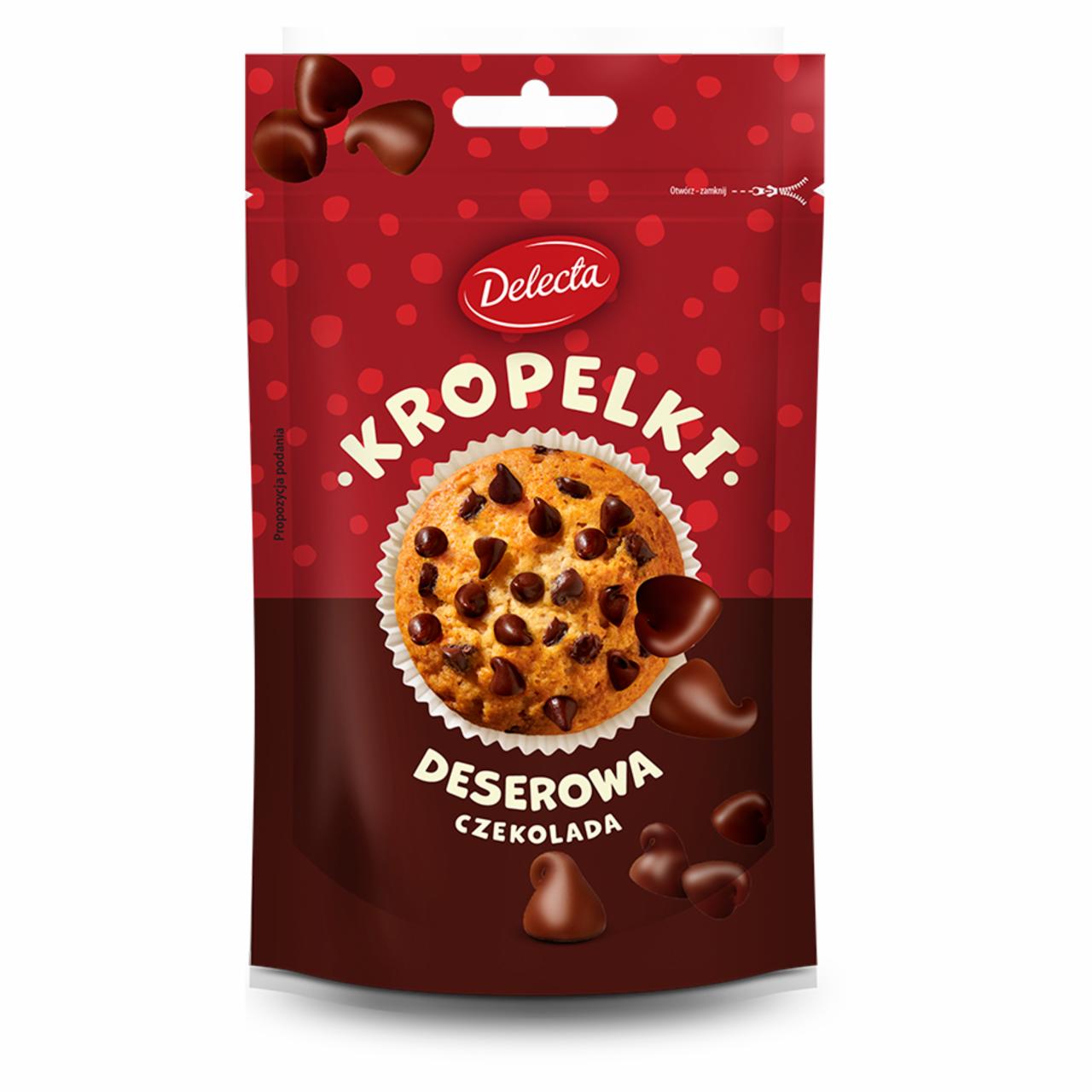 Zdjęcia - Delecta Kropelki deserowa czekolada 80 g