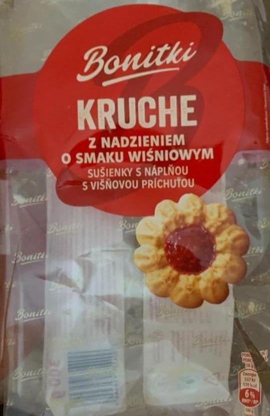 Zdjęcia - Kruche z nadzieniem o smaku wiśniowym Bonitki