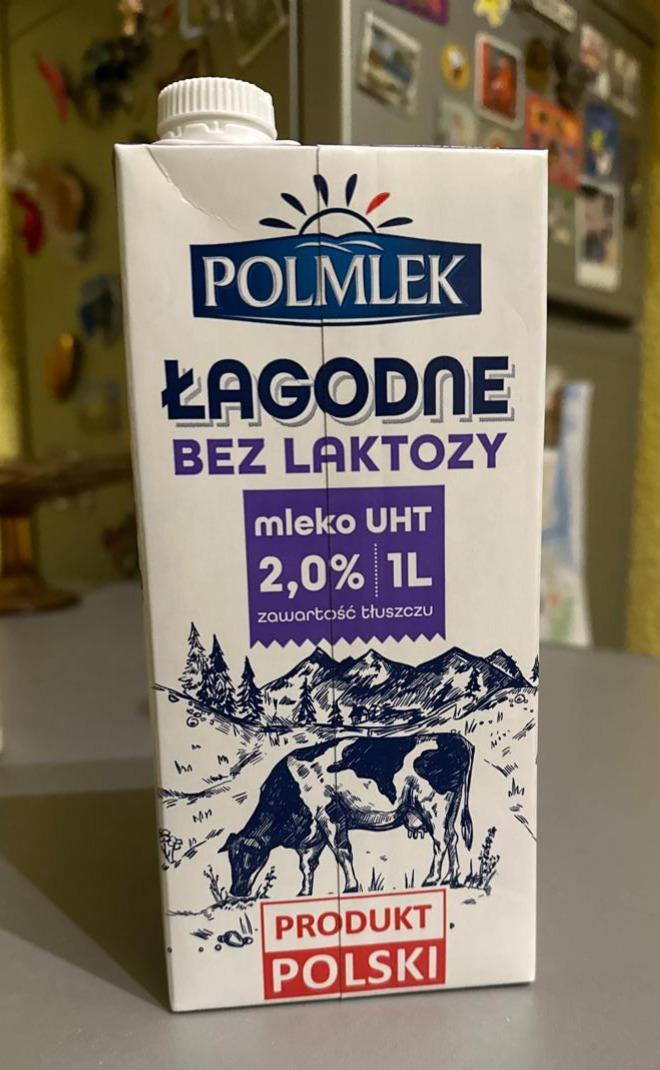 Zdjęcia - Łagodne bez laktozy mleko UHT 2,0% Polmlek