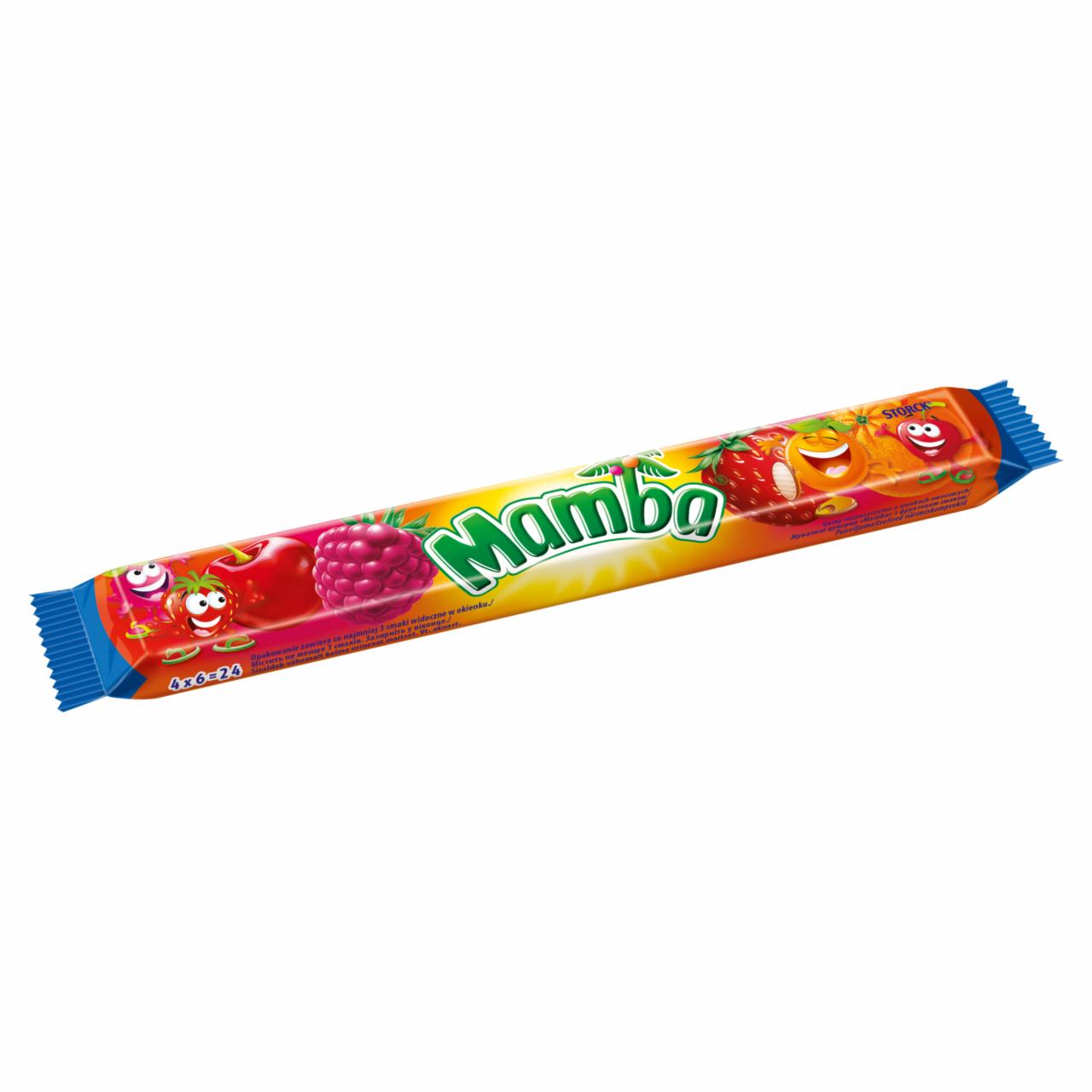 Zdjęcia - Mamba Gumy rozpuszczalne o smakach owocowych 106 g (4 x 26,5 g)
