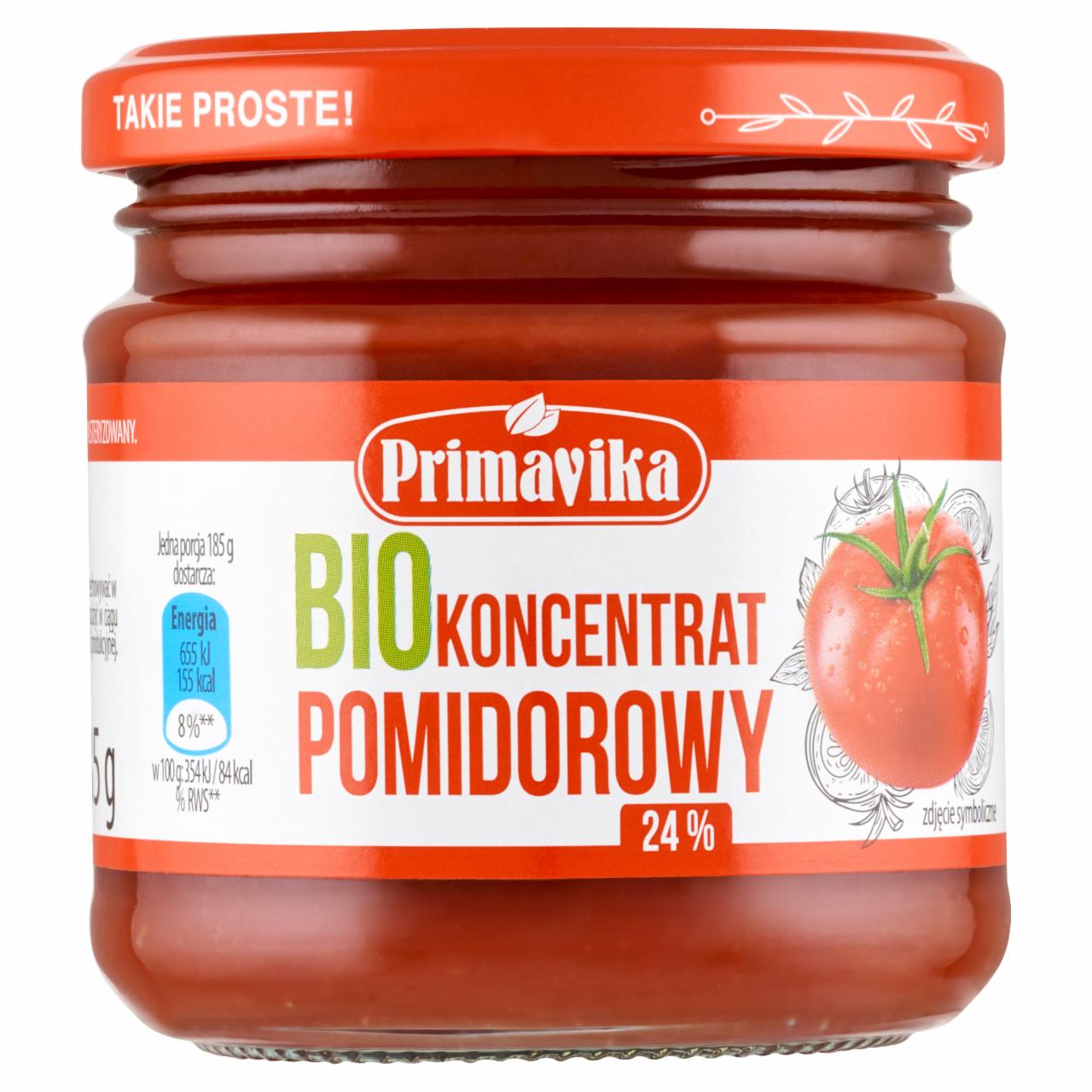Zdjęcia - Primavika Bio koncentrat pomidorowy 24 % 185 g